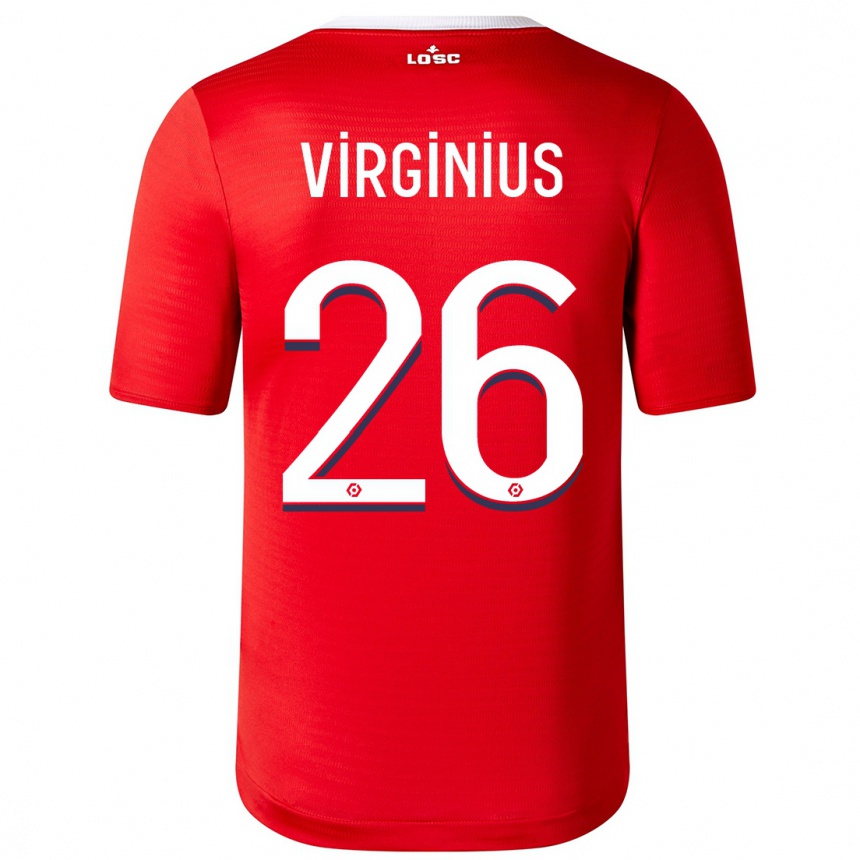 Kinder Fußball Alan Virginius #26 Rot Heimtrikot Trikot 2023/24 T-Shirt Luxemburg