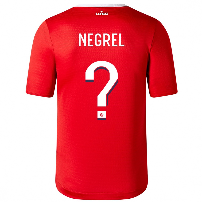 Kinder Fußball Tom Negrel #0 Rot Heimtrikot Trikot 2023/24 T-Shirt Luxemburg