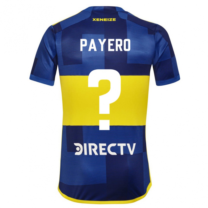 Kinder Fußball Martin Payero #0 Dunkelblau Gelb Heimtrikot Trikot 2023/24 T-Shirt Luxemburg