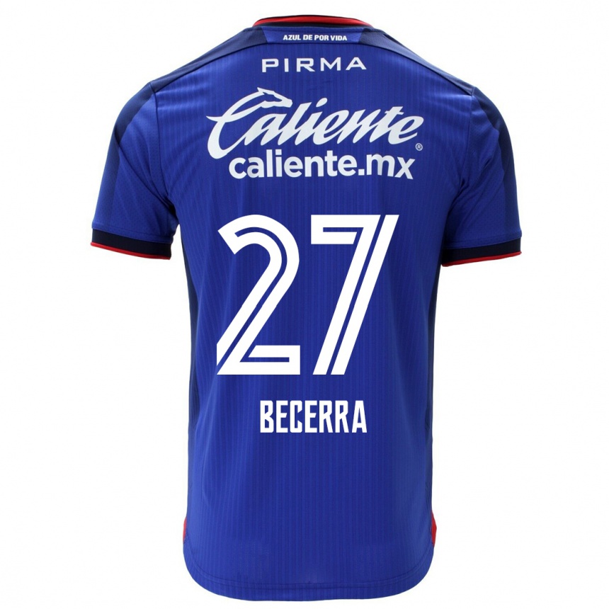 Kinder Fußball Ana Becerra #27 Blau Heimtrikot Trikot 2023/24 T-Shirt Luxemburg