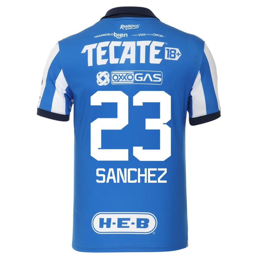 Kinder Fußball Gustavo Sanchez #23 Blau Weiss Heimtrikot Trikot 2023/24 T-Shirt Luxemburg