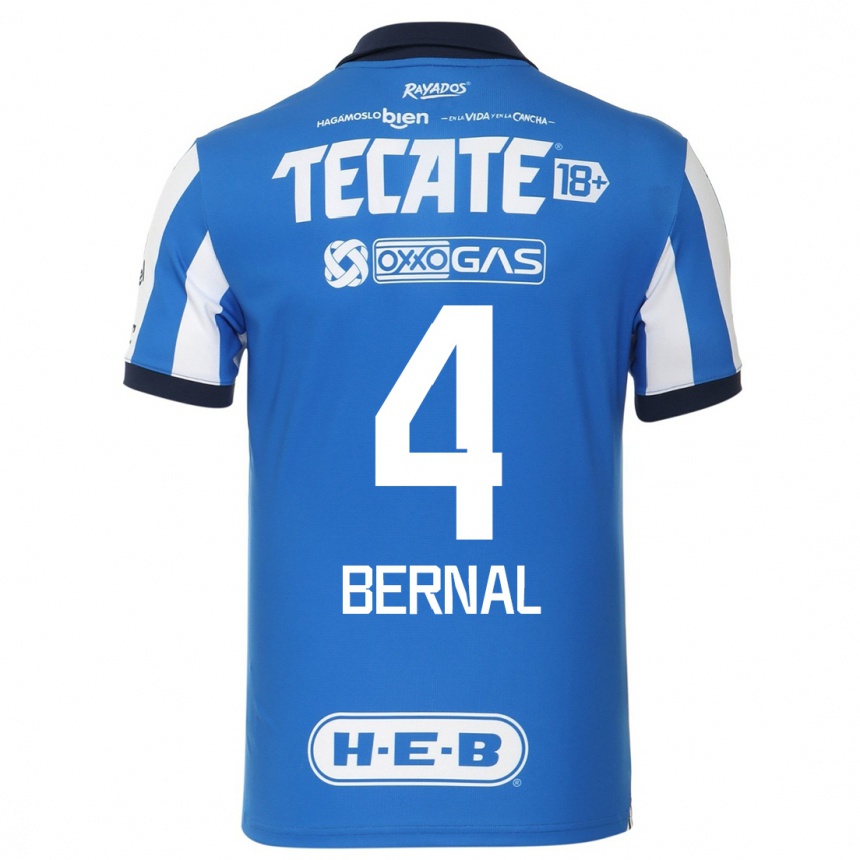 Kinder Fußball Rebeca Bernal #4 Blau Weiss Heimtrikot Trikot 2023/24 T-Shirt Luxemburg