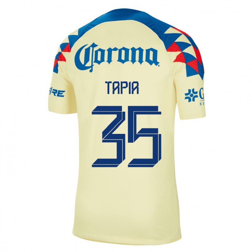 Kinder Fußball Fernando Tapia #35 Gelb Heimtrikot Trikot 2023/24 T-Shirt Luxemburg