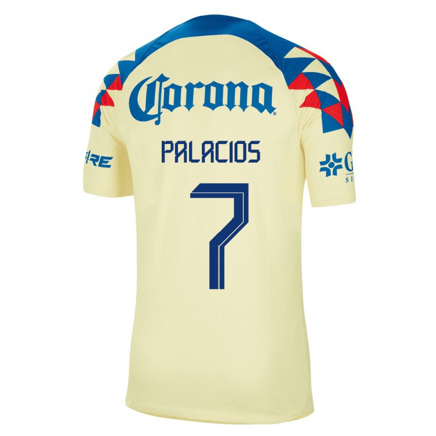 Kinder Fußball Kiana Palacios #7 Gelb Heimtrikot Trikot 2023/24 T-Shirt Luxemburg