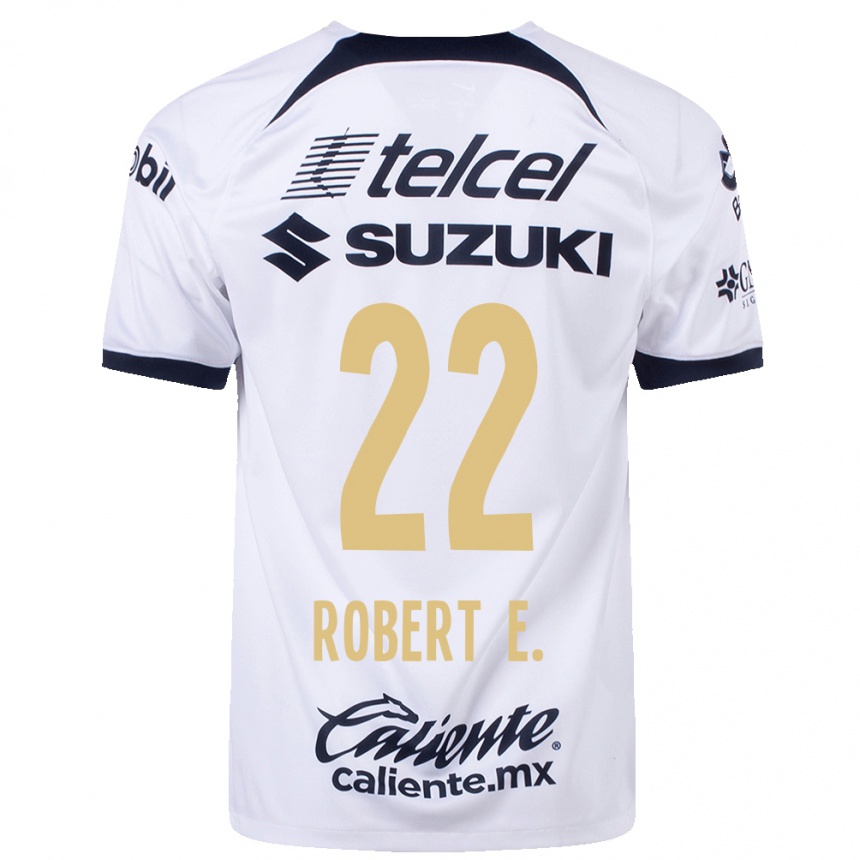Kinder Fußball Robert Ergas #22 Weiß Heimtrikot Trikot 2023/24 T-Shirt Luxemburg