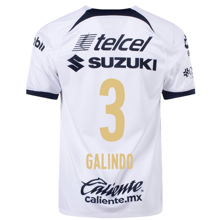 Kinder Fußball Ricardo Galindo #3 Weiß Heimtrikot Trikot 2023/24 T-Shirt Luxemburg