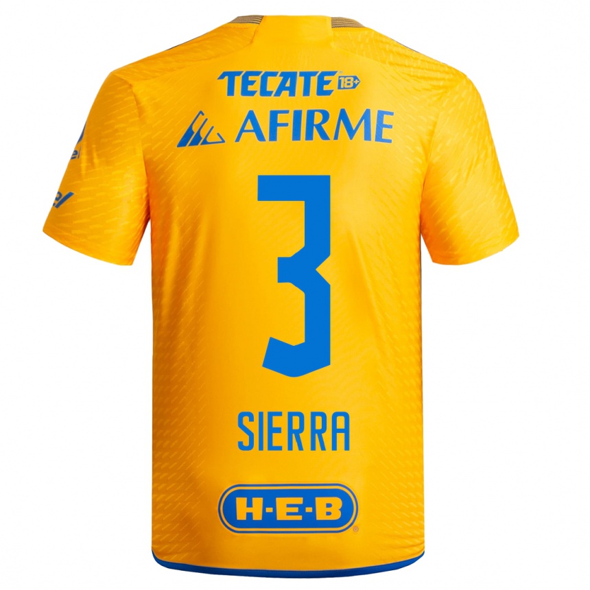 Kinder Fußball Bianca Sierra #3 Gelb Heimtrikot Trikot 2023/24 T-Shirt Luxemburg