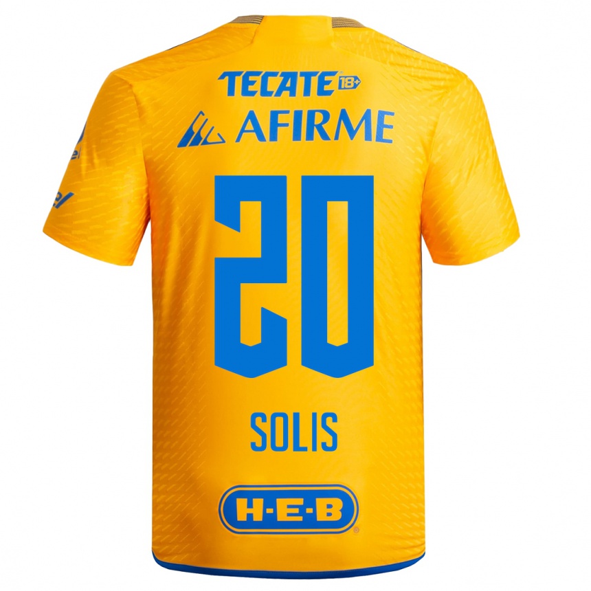 Kinder Fußball Ofelia Solis #20 Gelb Heimtrikot Trikot 2023/24 T-Shirt Luxemburg