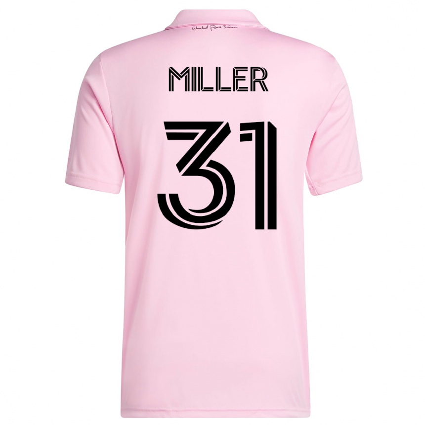 Kinder Fußball Kamal Miller #31 Rosa Heimtrikot Trikot 2023/24 T-Shirt Luxemburg