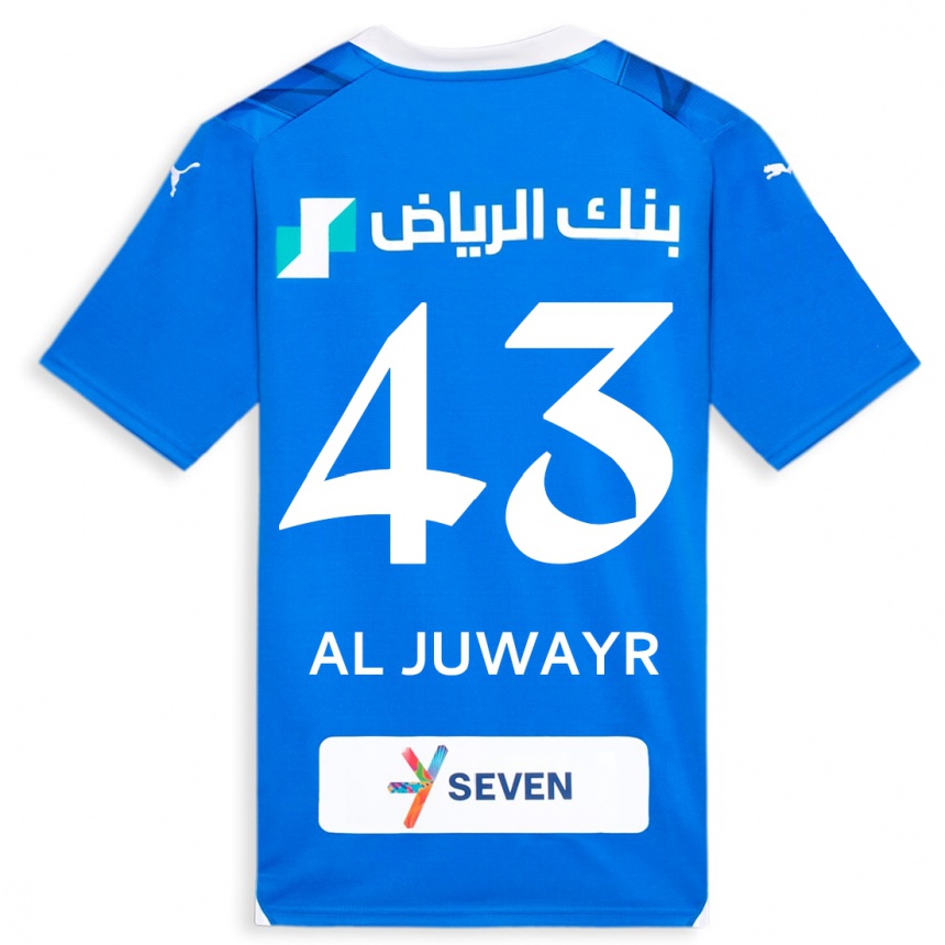 Kinder Fußball Musab Al-Juwayr #43 Blau Heimtrikot Trikot 2023/24 T-Shirt Luxemburg