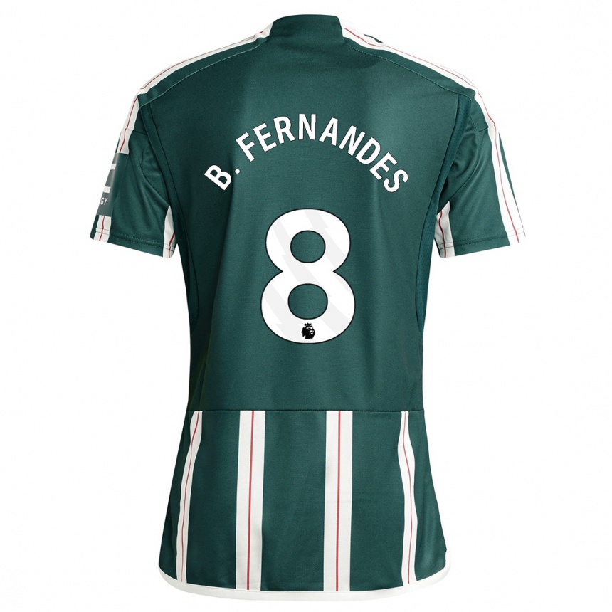 Kinder Fußball Bruno Fernandes #8 Dunkelgrün Auswärtstrikot Trikot 2023/24 T-Shirt Luxemburg