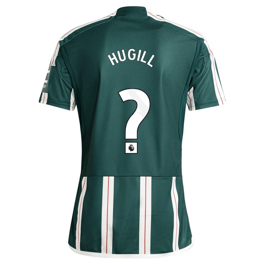 Kinder Fußball Joe Hugill #0 Dunkelgrün Auswärtstrikot Trikot 2023/24 T-Shirt Luxemburg