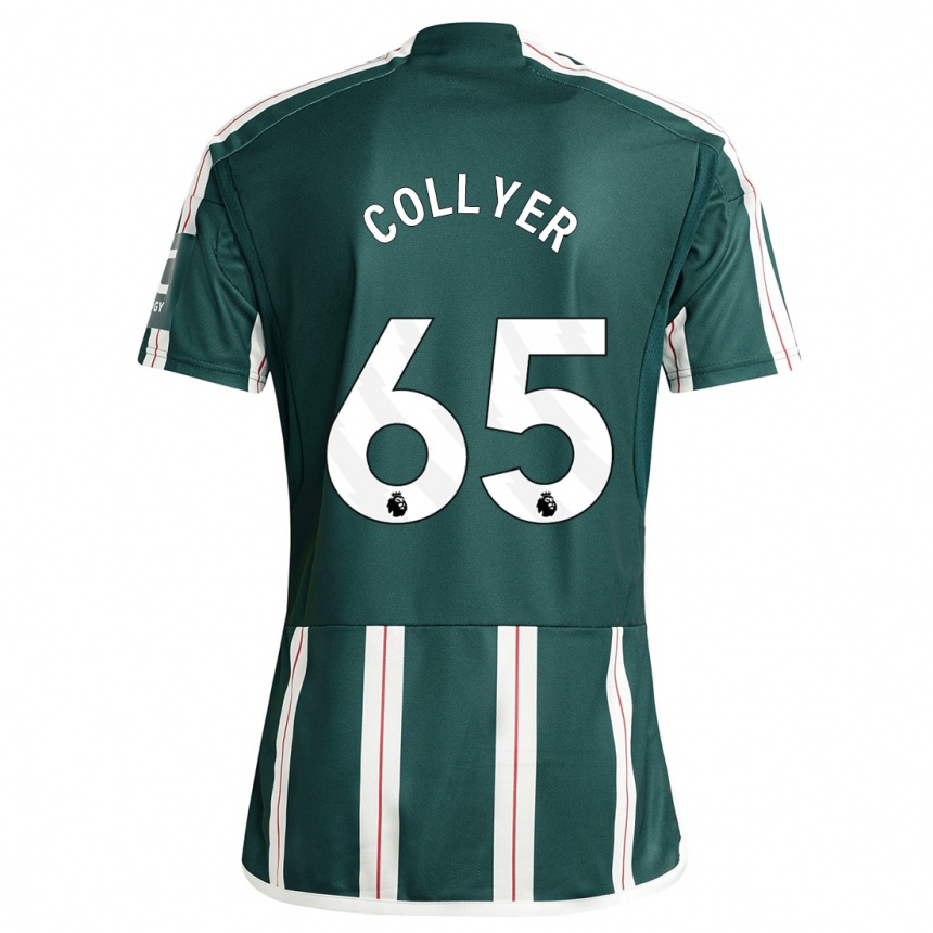 Kinder Fußball Toby Collyer #65 Dunkelgrün Auswärtstrikot Trikot 2023/24 T-Shirt Luxemburg