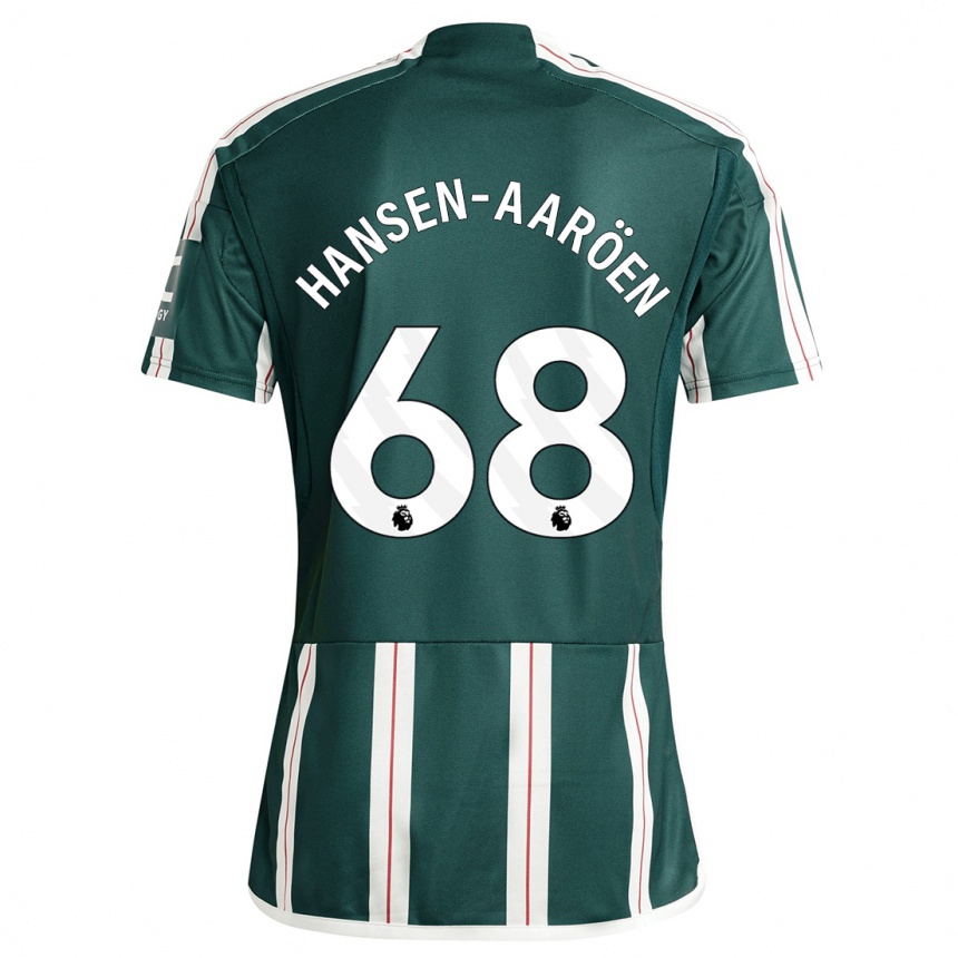 Kinder Fußball Isak Hansen-Aaröen #68 Dunkelgrün Auswärtstrikot Trikot 2023/24 T-Shirt Luxemburg