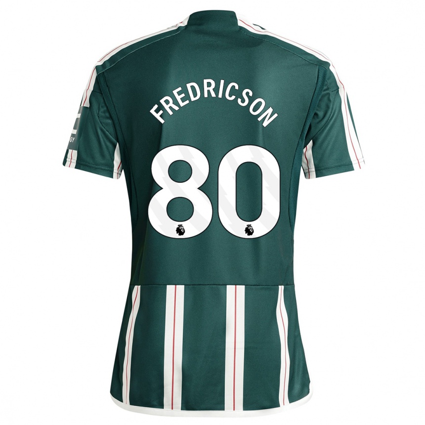 Kinder Fußball Tyler Fredricson #80 Dunkelgrün Auswärtstrikot Trikot 2023/24 T-Shirt Luxemburg