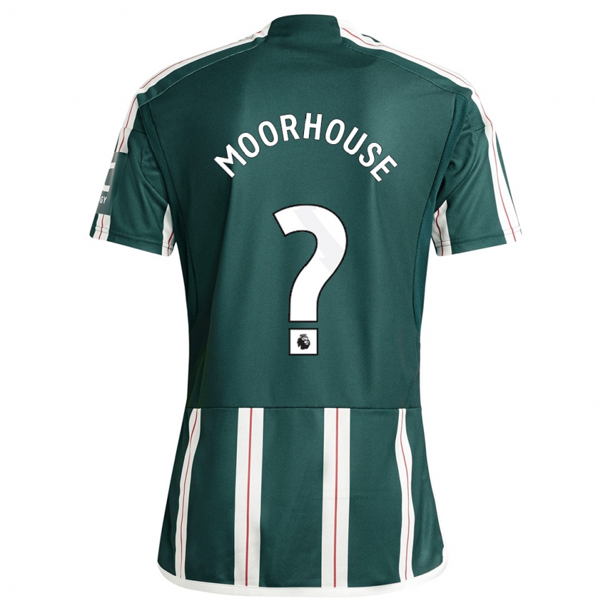 Kinder Fußball Jack Moorhouse #0 Dunkelgrün Auswärtstrikot Trikot 2023/24 T-Shirt Luxemburg