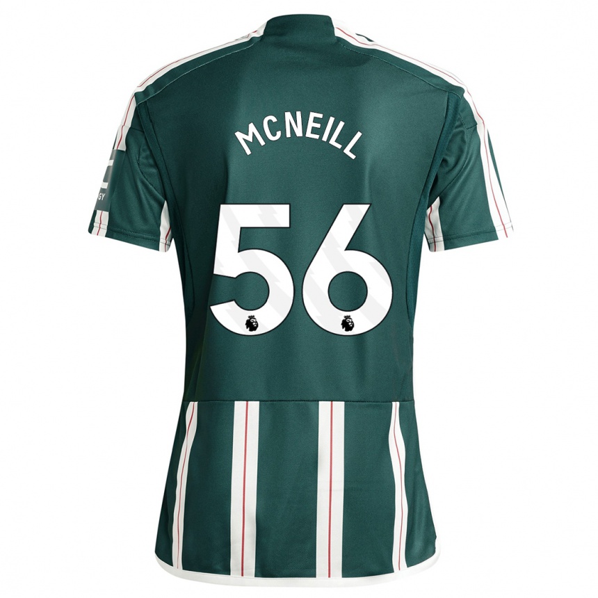 Kinder Fußball Charlie Mcneill #56 Dunkelgrün Auswärtstrikot Trikot 2023/24 T-Shirt Luxemburg