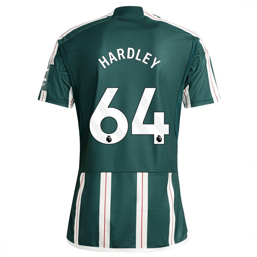 Kinder Fußball Bjorn Hardley #64 Dunkelgrün Auswärtstrikot Trikot 2023/24 T-Shirt Luxemburg