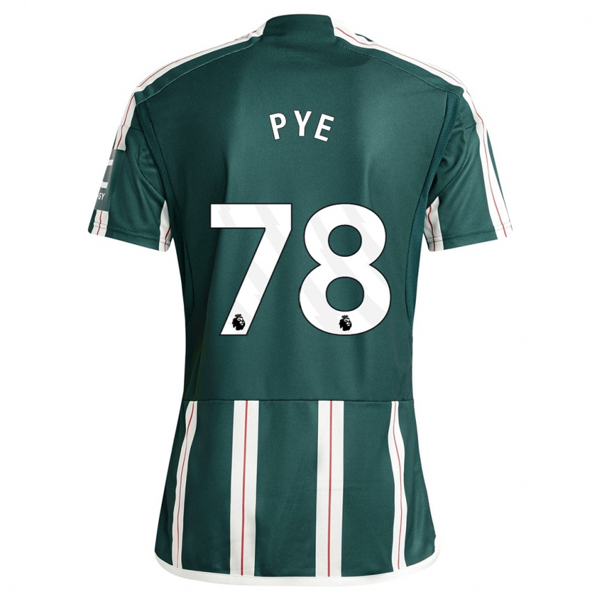 Kinder Fußball Logan Pye #78 Dunkelgrün Auswärtstrikot Trikot 2023/24 T-Shirt Luxemburg