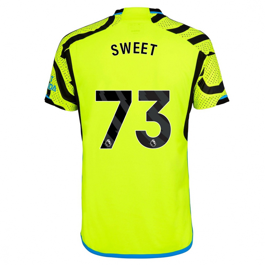 Kinder Fußball James Sweet #73 Gelb Auswärtstrikot Trikot 2023/24 T-Shirt Luxemburg