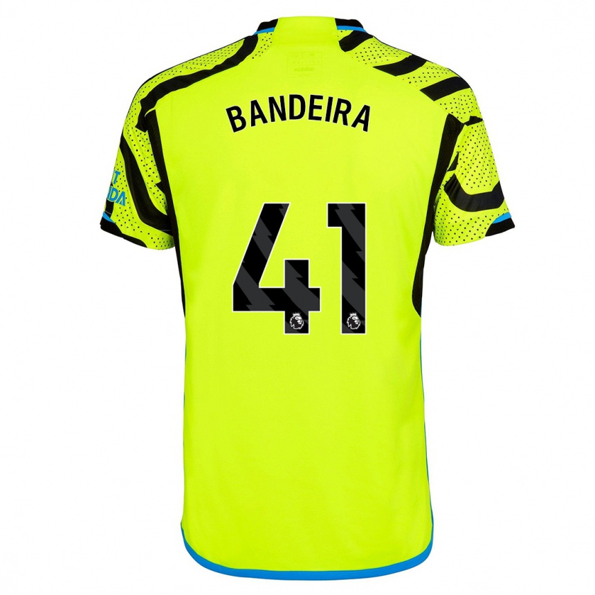 Kinder Fußball Mauro Bandeira #41 Gelb Auswärtstrikot Trikot 2023/24 T-Shirt Luxemburg