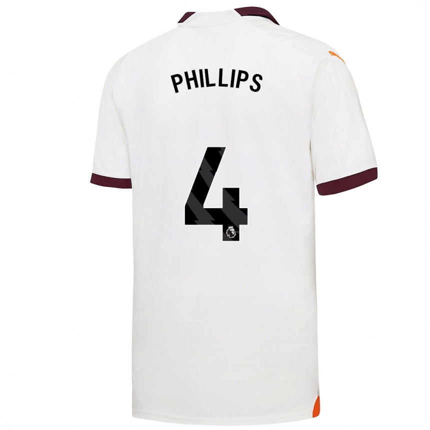 Kinder Fußball Kalvin Phillips #4 Weiß Auswärtstrikot Trikot 2023/24 T-Shirt Luxemburg