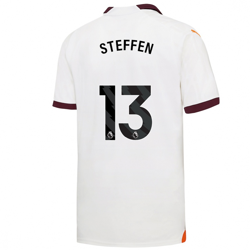 Kinder Fußball Zack Steffen #13 Weiß Auswärtstrikot Trikot 2023/24 T-Shirt Luxemburg