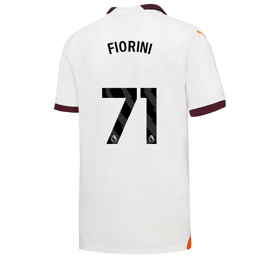 Kinder Fußball Lewis Fiorini #71 Weiß Auswärtstrikot Trikot 2023/24 T-Shirt Luxemburg