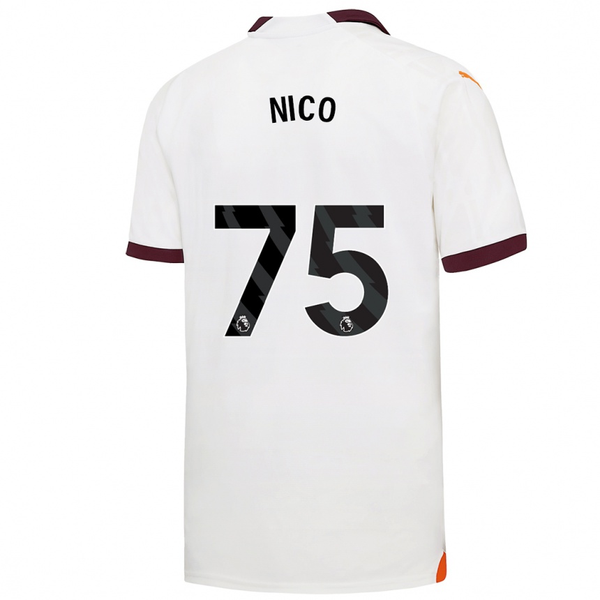 Kinder Fußball Nico O'reilly #75 Weiß Auswärtstrikot Trikot 2023/24 T-Shirt Luxemburg