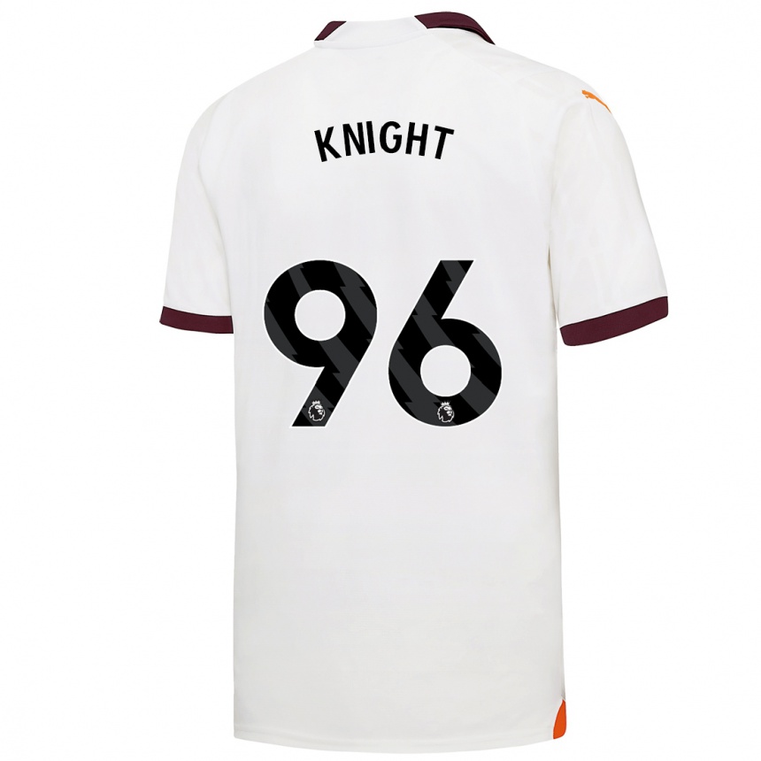 Kinder Fußball Ben Knight #96 Weiß Auswärtstrikot Trikot 2023/24 T-Shirt Luxemburg