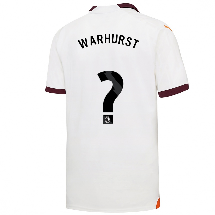 Kinder Fußball Matthew Warhurst #0 Weiß Auswärtstrikot Trikot 2023/24 T-Shirt Luxemburg