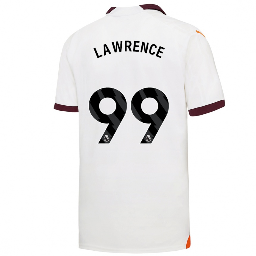 Kinder Fußball Emilio Lawrence #99 Weiß Auswärtstrikot Trikot 2023/24 T-Shirt Luxemburg