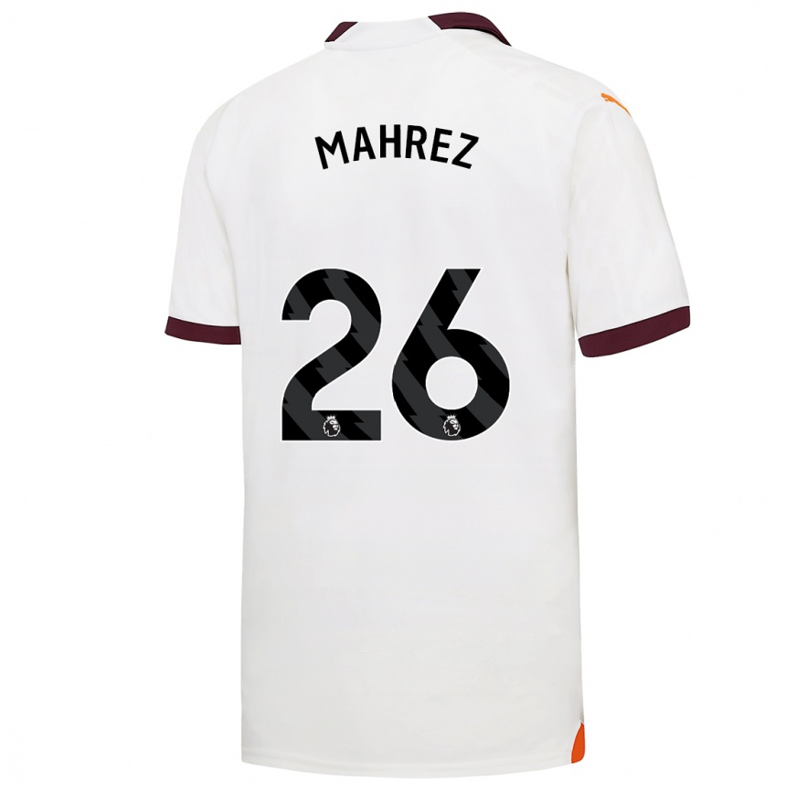 Kinder Fußball Riyad Mahrez #26 Weiß Auswärtstrikot Trikot 2023/24 T-Shirt Luxemburg