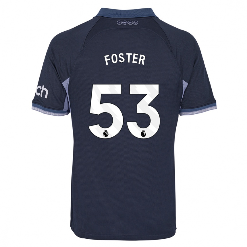 Kinder Fußball Brooklyn Lyons Foster #53 Dunkelblau Auswärtstrikot Trikot 2023/24 T-Shirt Luxemburg