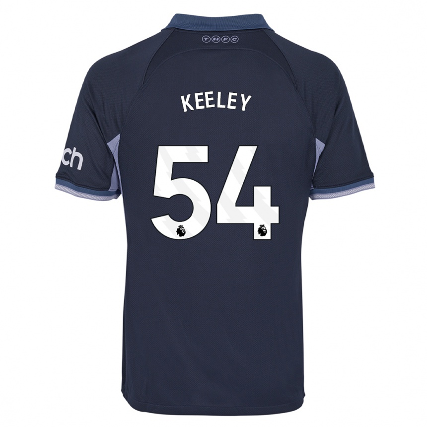 Kinder Fußball Josh Keeley #54 Dunkelblau Auswärtstrikot Trikot 2023/24 T-Shirt Luxemburg