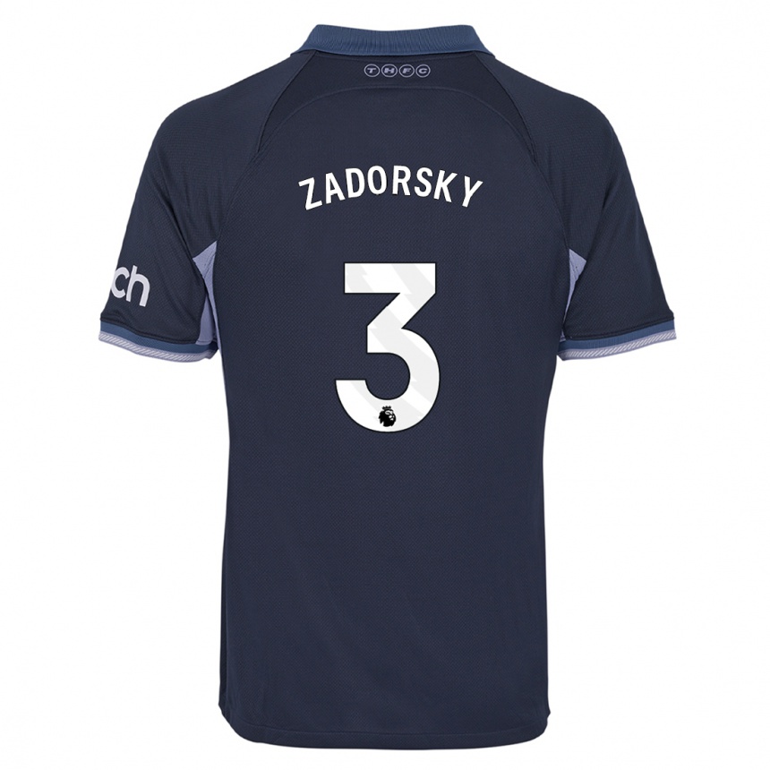 Kinder Fußball Shelina Zadorsky #3 Dunkelblau Auswärtstrikot Trikot 2023/24 T-Shirt Luxemburg