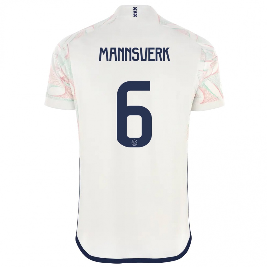 Kinder Fußball Sivert Mannsverk #6 Weiß Auswärtstrikot Trikot 2023/24 T-Shirt Luxemburg