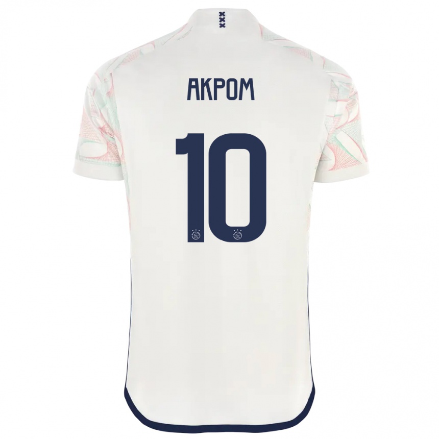 Kinder Fußball Chuba Akpom #10 Weiß Auswärtstrikot Trikot 2023/24 T-Shirt Luxemburg