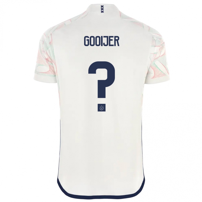 Kinder Fußball Tristan Gooijer #0 Weiß Auswärtstrikot Trikot 2023/24 T-Shirt Luxemburg