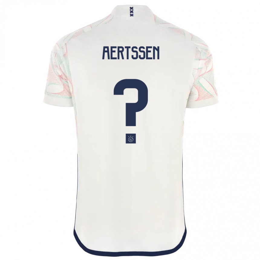 Kinder Fußball Olivier Aertssen #0 Weiß Auswärtstrikot Trikot 2023/24 T-Shirt Luxemburg