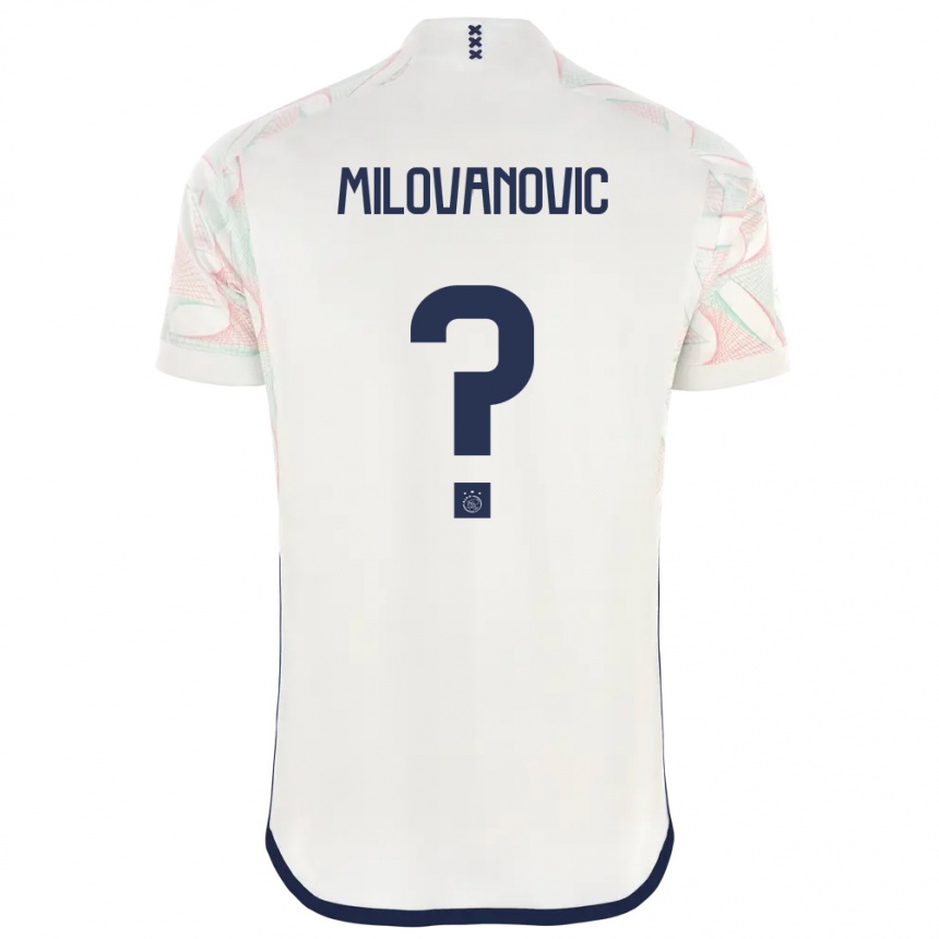 Kinder Fußball Mateja Milovanovic #0 Weiß Auswärtstrikot Trikot 2023/24 T-Shirt Luxemburg