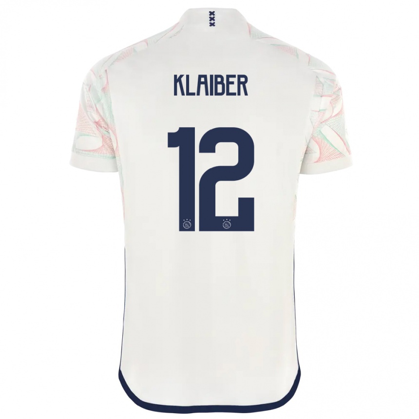 Kinder Fußball Sean Klaiber #12 Weiß Auswärtstrikot Trikot 2023/24 T-Shirt Luxemburg