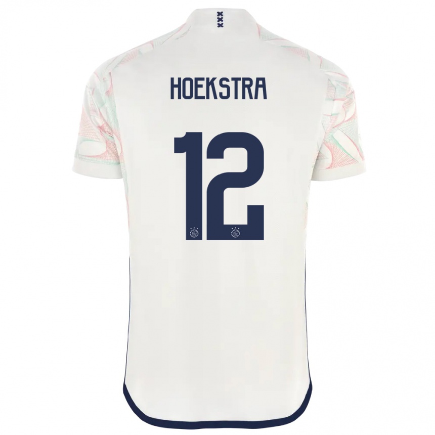 Kinder Fußball Isabelle Hoekstra #12 Weiß Auswärtstrikot Trikot 2023/24 T-Shirt Luxemburg