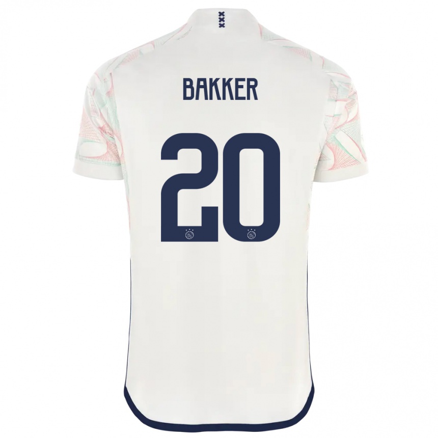 Kinder Fußball Eshly Bakker #20 Weiß Auswärtstrikot Trikot 2023/24 T-Shirt Luxemburg