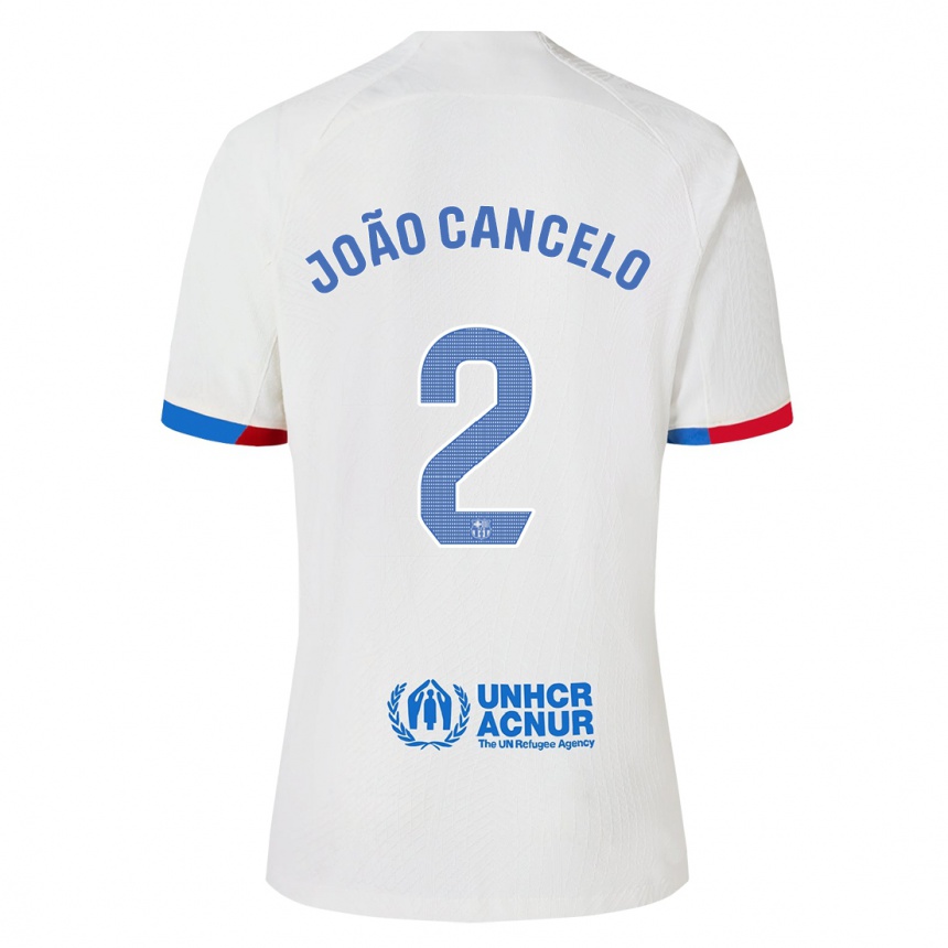 Kinder Fußball Joao Cancelo #2 Weiß Auswärtstrikot Trikot 2023/24 T-Shirt Luxemburg