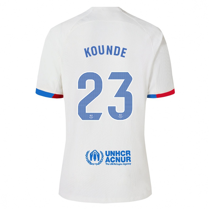 Kinder Fußball Jules Kounde #23 Weiß Auswärtstrikot Trikot 2023/24 T-Shirt Luxemburg