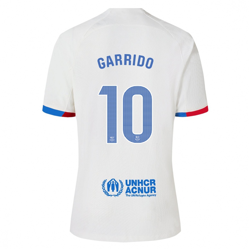 Kinder Fußball Aleix Garrido #10 Weiß Auswärtstrikot Trikot 2023/24 T-Shirt Luxemburg