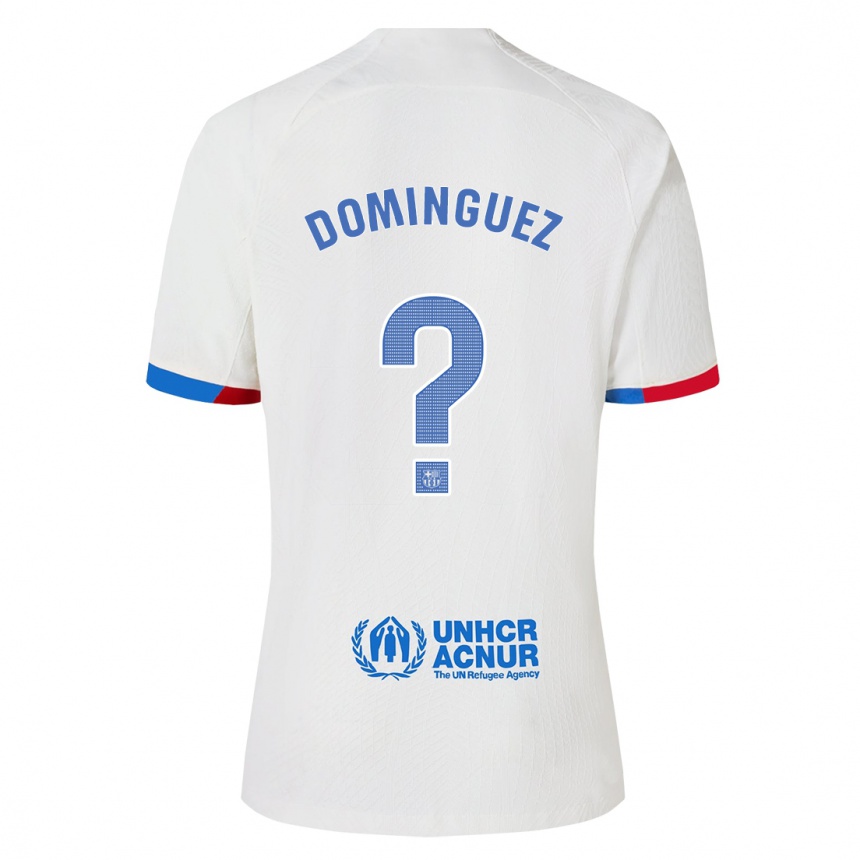 Kinder Fußball Sergi Dominguez #0 Weiß Auswärtstrikot Trikot 2023/24 T-Shirt Luxemburg