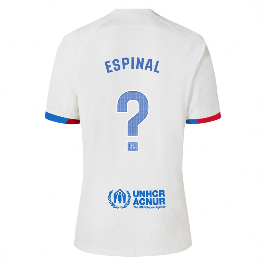 Kinder Fußball Jorge Espinal #0 Weiß Auswärtstrikot Trikot 2023/24 T-Shirt Luxemburg