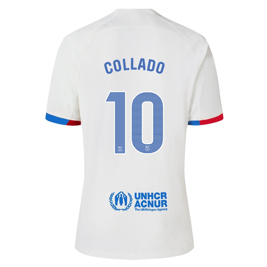 Kinder Fußball Alex Collado #10 Weiß Auswärtstrikot Trikot 2023/24 T-Shirt Luxemburg